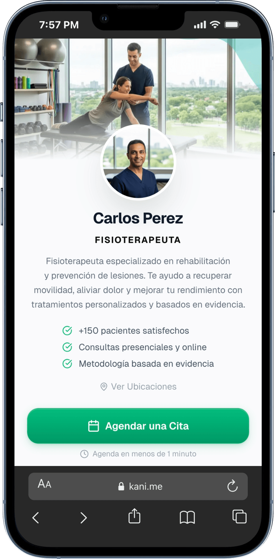Perfil profesional público en Kani
